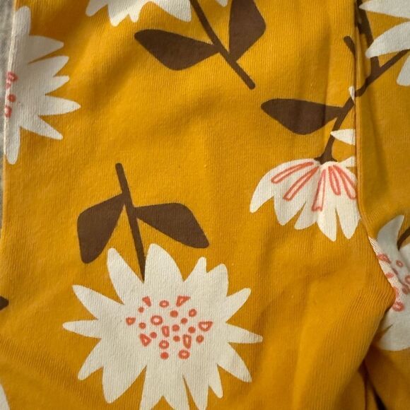 Floral Yellow Kids Leggings - Picture 2 of 3